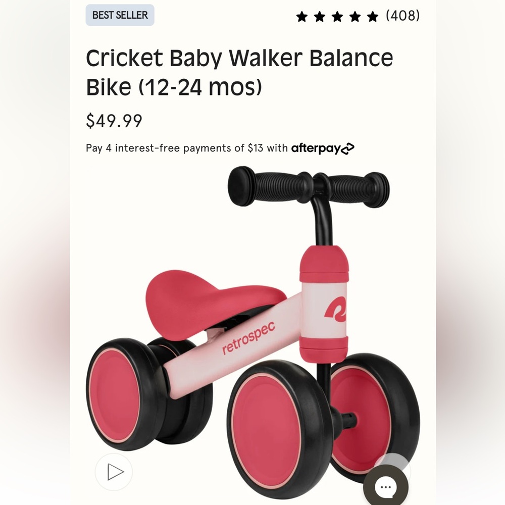 Cricket Baby Walker Balance
Bike (12-24 mos)